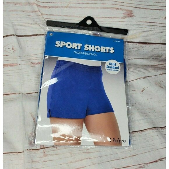 Amscan Blue Children Sports Shorts Up To Size 10 | Vibrant Kids Athletic Short - Picture 12 of 12